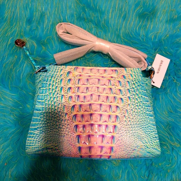 Brahmin cotton candy ombre Melbourne hillary crossbody NWT - Picture 4 of 15
